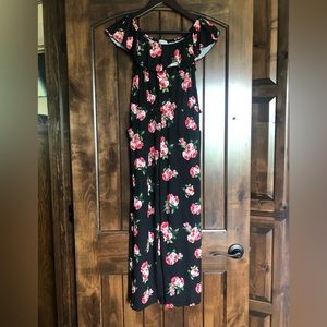 Ruffle neck jumpsuit